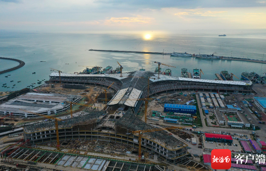 俯瞰海口新海港客运综合枢纽项目 - 第1张