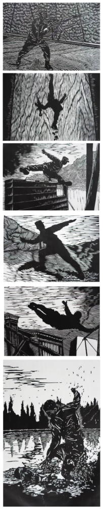 镌刻在军旅路上的画痕 海南武警战士用版画勾勒军营生活 - 第1张